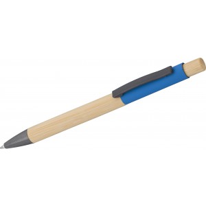 Bamboo ballpen Cesar, light blue (Wooden, bamboo, carton pen)
