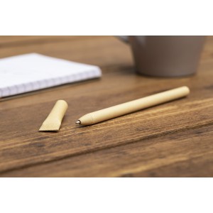 Cardboard ballpen Madalena, brown (Wooden, bamboo, carton pen)