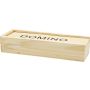 Wooden box with domino game Enid, brown