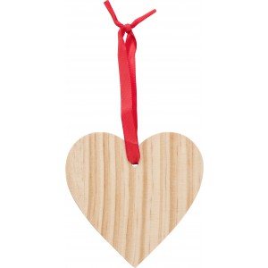 Wooden Christmas ornament Heart Einar, brown (Decorations)