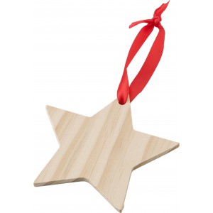 Wooden Christmas ornament Star Caspian, brown (Decorations)