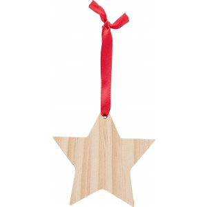 Wooden Christmas ornament Star Caspian, brown (Decorations)