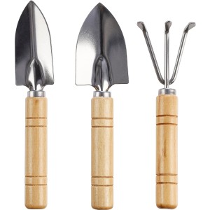 Wooden garden tool set Jeanette, khaki (Gardening)