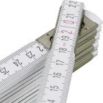 Wooden Stabila foldable ruler, white (3251-02)