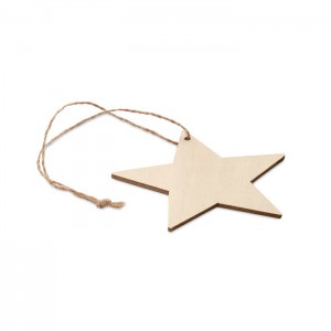 Wooden star shaped hanger, Wood (Decorations)