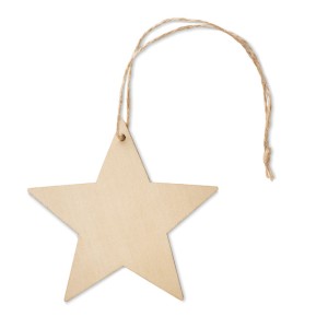 Wooden star shaped hanger, Wood (Decorations)