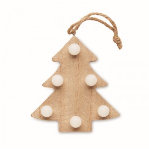 Wooden weed tree with lights, Wood (Decorations)