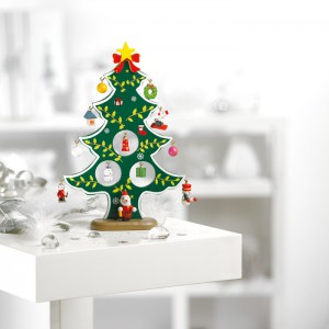 Wooden xmas tree decoration, Green (Decorations)