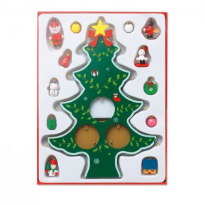 Wooden xmas tree decoration, Green (Decorations)