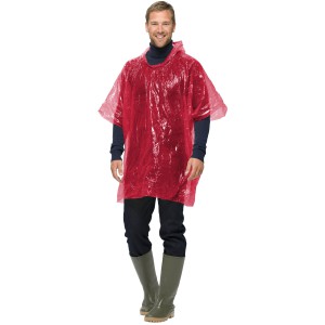 Xina rain poncho in storage ball with keychain, Red (Raincoats)