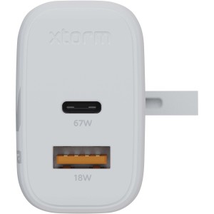 Xtorm XEC067G GaN2 Ultra 67W wall charger - UK plug, White (Eletronics cables, adapters)