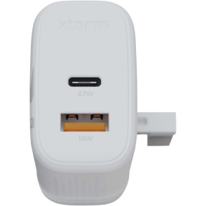 Xtorm XEC067G GaN2 Ultra 67W wall charger - UK plug, White (Eletronics cables, adapters)