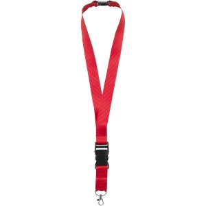 Yogi lanyard detachable buckle, break-away closure, Red (Lanyard, armband, badge holder)