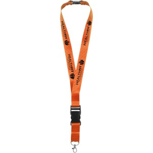 Yogi lanyard with detachable buckle, Orange (Lanyard, armband, badge holder)