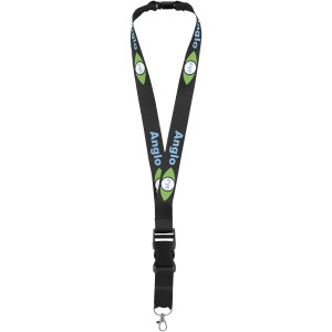 Yogi lanyard with detachable buckle, solid black (Lanyard, armband, badge holder)