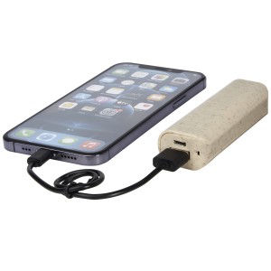 Yoko 1200mAh wheat straw power bank, Beige (Powerbanks)