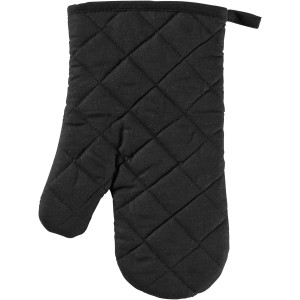 Zander cotton oven mitt, solid black (Kitchen textile)