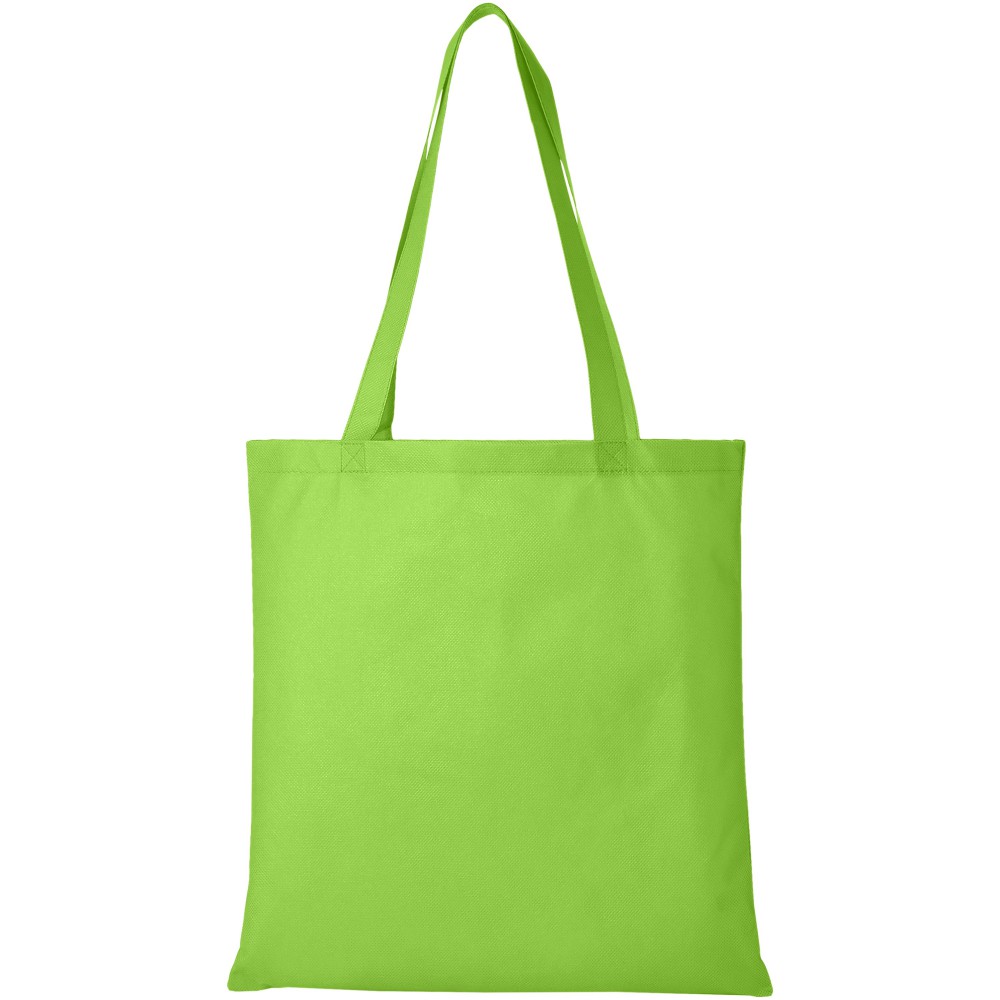 Printed Zeus non-woven convention tote bag, Lime (Shopping bags)