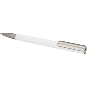 Ziggur aluminium ballpoint pen (blue ink), White (Metallic pen)