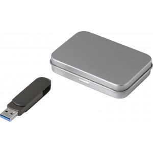 Zinc alloy USB stick Harlow, gun metal (Pendrives)