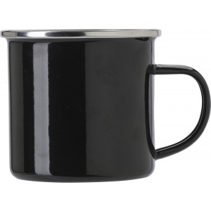 Trinkbecher aus Emaille (350ml) Jamaal, Schwarz