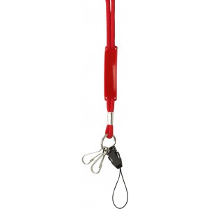 Lanyard aus Polyester Ariel, Rot
