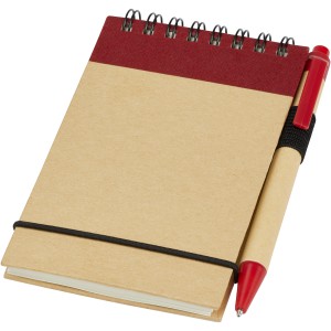 Zuse A7 Recycling Notizblock mit Stift, natur, rot